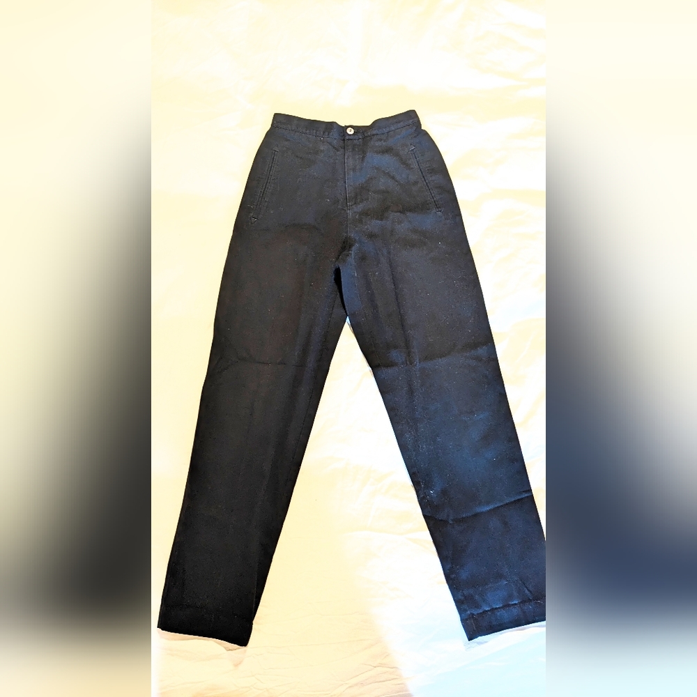 Vintage high waist black chinos